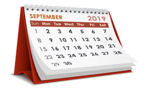 Calendar 2019-September