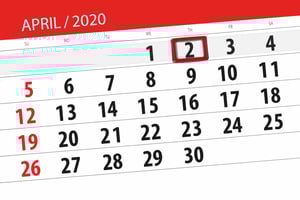 Calendar April 2020