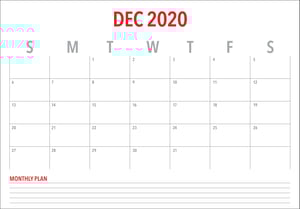 Sales planning for December 2020
